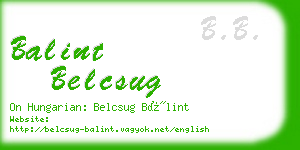 balint belcsug business card